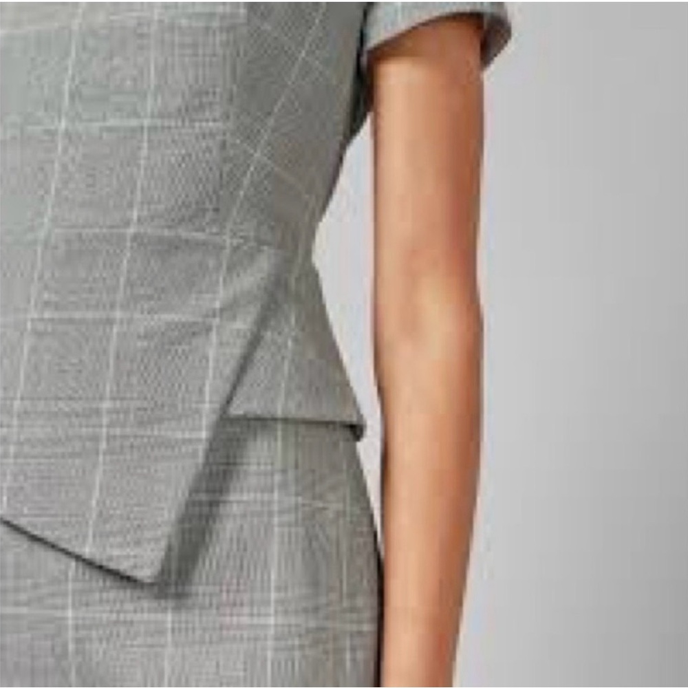 Ted Baker Arriia Working Title Glen Plaid Peplum Dress Ted 3 - Picture 5 of 9